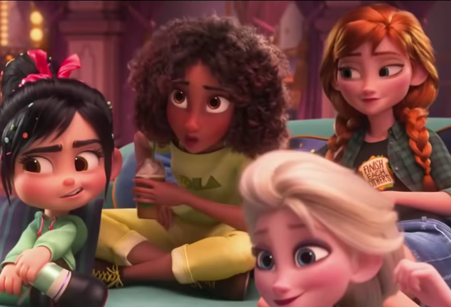 The Disney princesses stage a sleepover, and like Frozen’s Princess Anna, we have questions about Tiana’s new look.